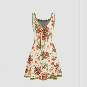 Cider white strawberry dress
